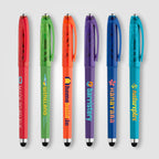 Branded Recycled Plastic Fidget Ball Stylus Gel Pen