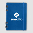Branded A5 Spiral Notebook with Recycled Leather Cover