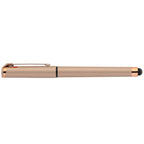 Branded Rose Gold Metallic Gel Pen with Stylus in Blush