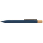 Branded Recycled Aluminium Twist Pen with Bamboo Top