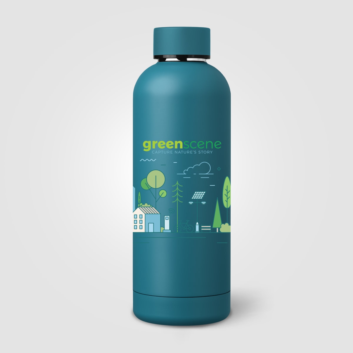 Branded Recycled Stainless Steel Insulated Bottle 530ml