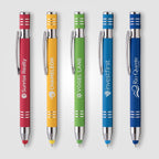 Branded Soft Touch Metal Stylus Pen with Blue or Black Ink