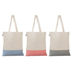 Branded Recycled Cotton Micro Stripe Tote Bag