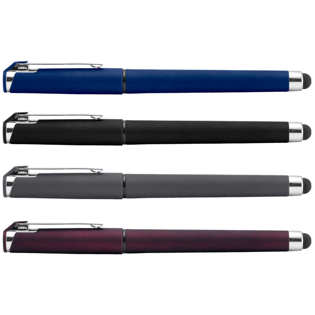 Branded Soft-Touch Gel Pen with Stylus
