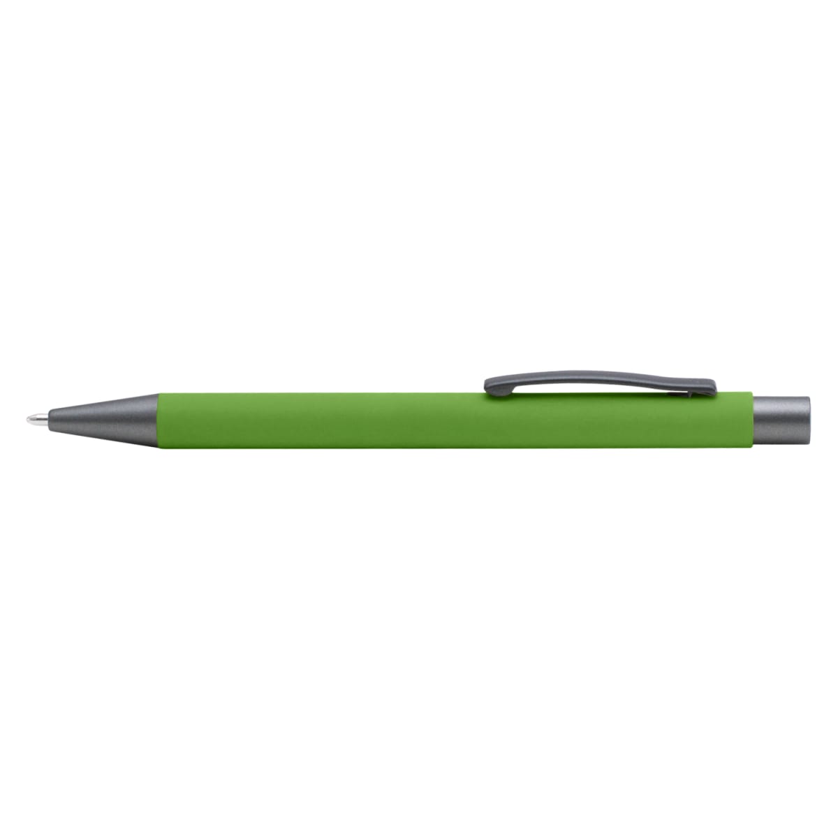 Branded Mirror-Finish Aluminium Soft-Touch Pen in Apple Green