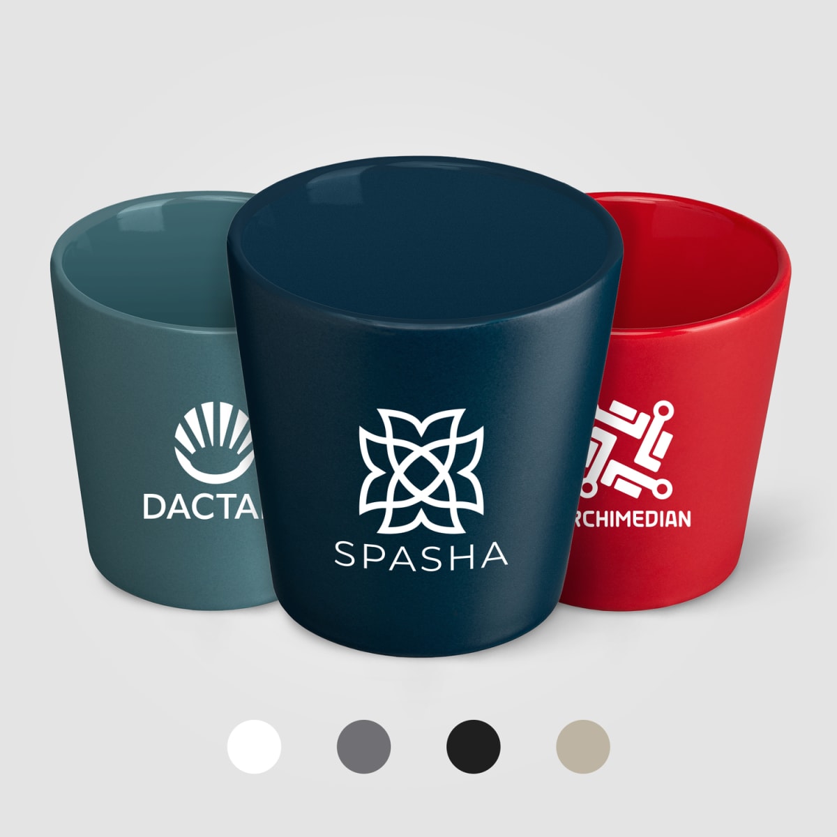 Branded Matte Handleless Ceramic Cup 180ml