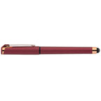 Branded Rose Gold Metallic Gel Pen with Stylus in Fuchsia