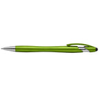 Branded Metallic Stylus Pen with Chrome Accents in Green