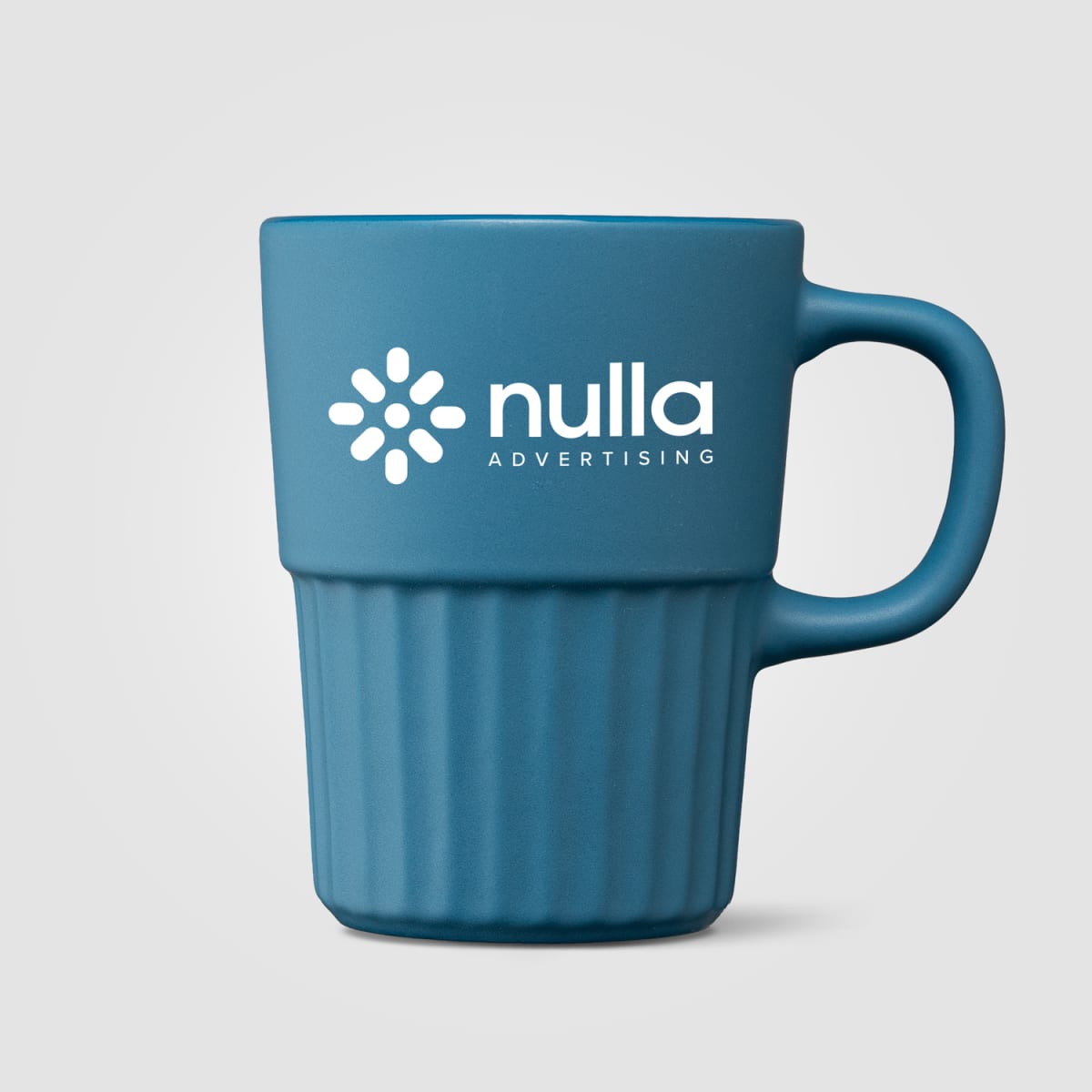 Branded Matte Fluted Ceramic Mug 445 ml