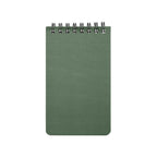 Branded Stone Paper Spiral Notepad with Ruler in Forest Green