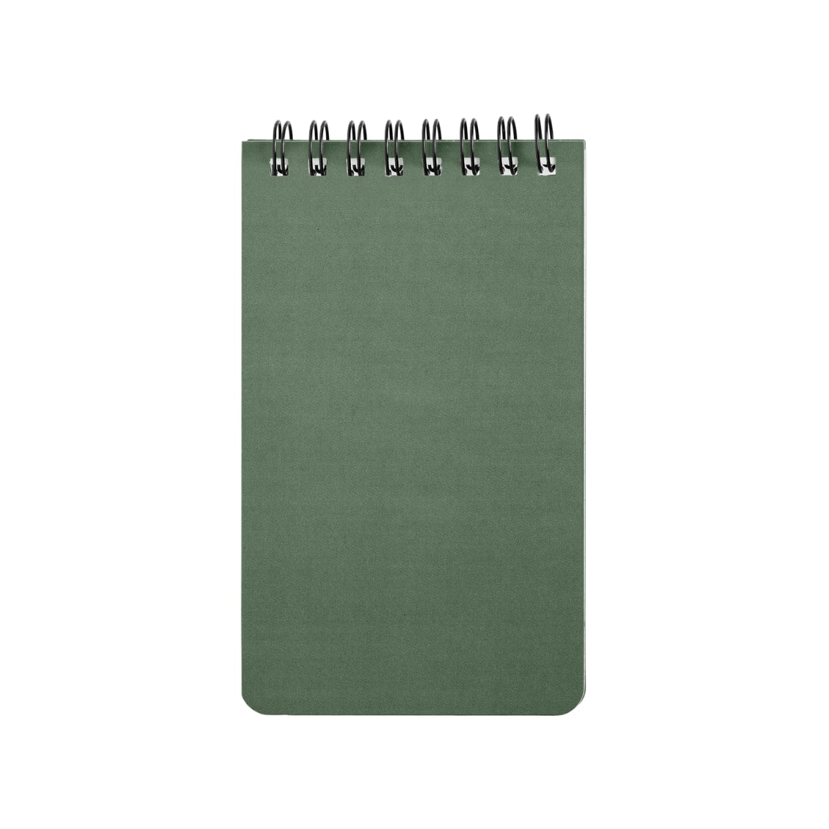 Branded Stone Paper Spiral Notepad with Ruler in Forest Green