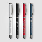 Branded Gunmetal Recycled Aluminium Stylus Gel Pen