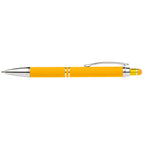 Branded Bright Soft Touch Stylus Gel Pen in Yellow