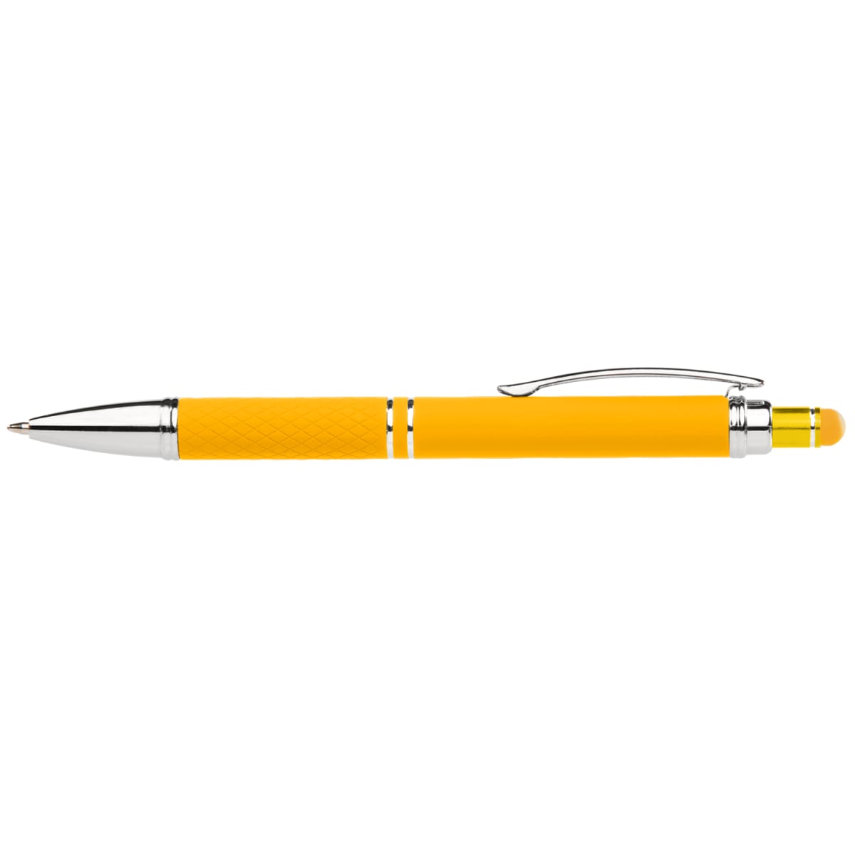 Branded Bright Soft Touch Stylus Gel Pen in Yellow