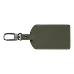 Branded Recycled PU Luggage Tag with Carabiner in Forest Green