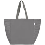 Branded Recycled Cotton Chevron Tote Bag in Gray