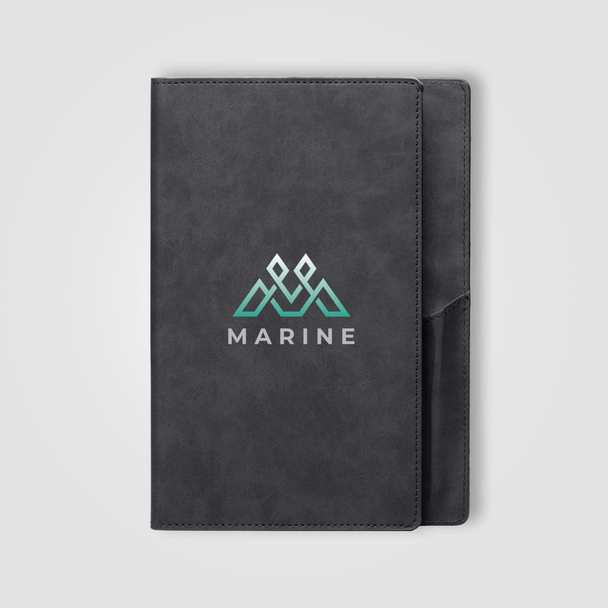 Branded PU Suede-Feel Refillable Journal - A5