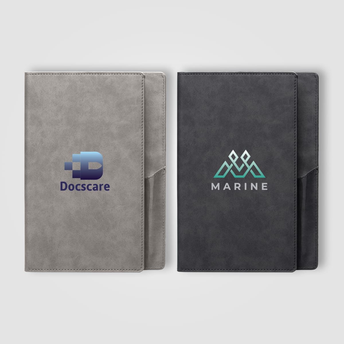 Branded PU Suede-Feel Refillable Journal - A5