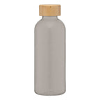 Branded 650ml Recycled PET Bottle with Bamboo Lid in Smoke