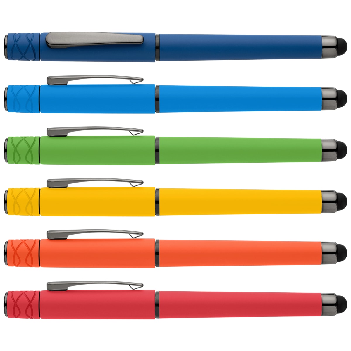 Branded Recycled Plastic Fidget Spinner Gel Pen with Stylus