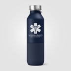 Branded 2-in-1 Recycled Steel Bottle with Tumbler - 590ml