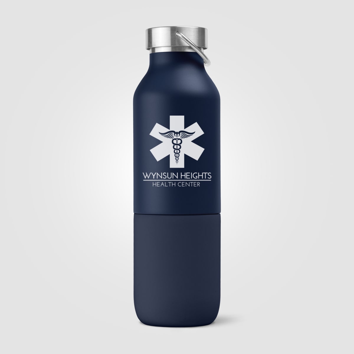 Branded 2-in-1 Recycled Steel Bottle with Tumbler - 590ml
