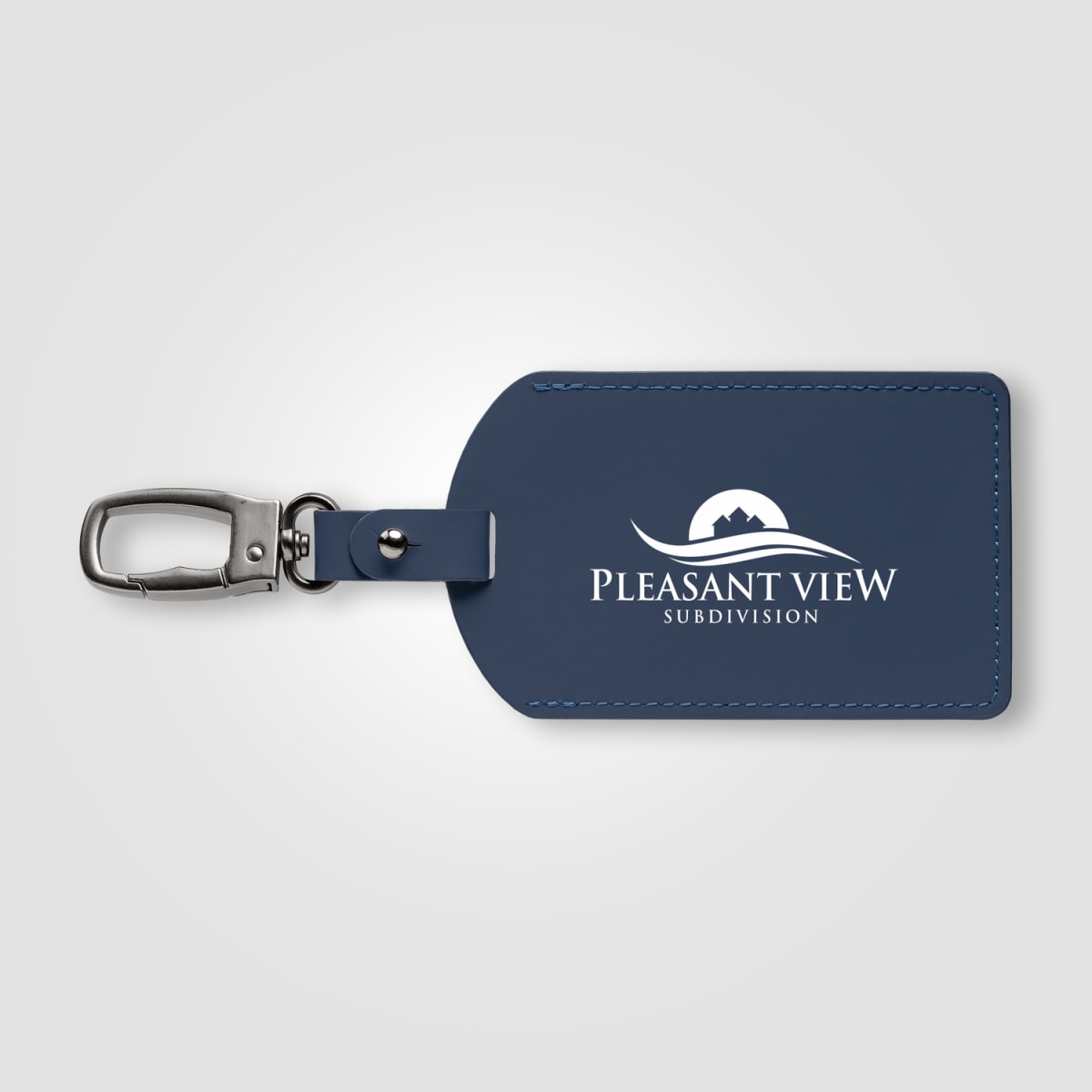 Branded Recycled PU Luggage Tag with Carabiner