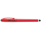 Branded Recycled Plastic Fidget Ball Stylus Gel Pen in Red