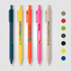 Branded Recycled Plastic Soft Touch Retractable Pen
