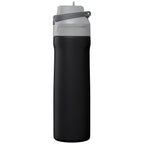 Branded Insulated Stainless Steel Flip-Straw Bottle 690ml in Black