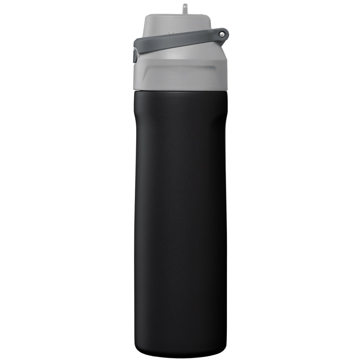 Branded Insulated Stainless Steel Flip-Straw Bottle 690ml in Black