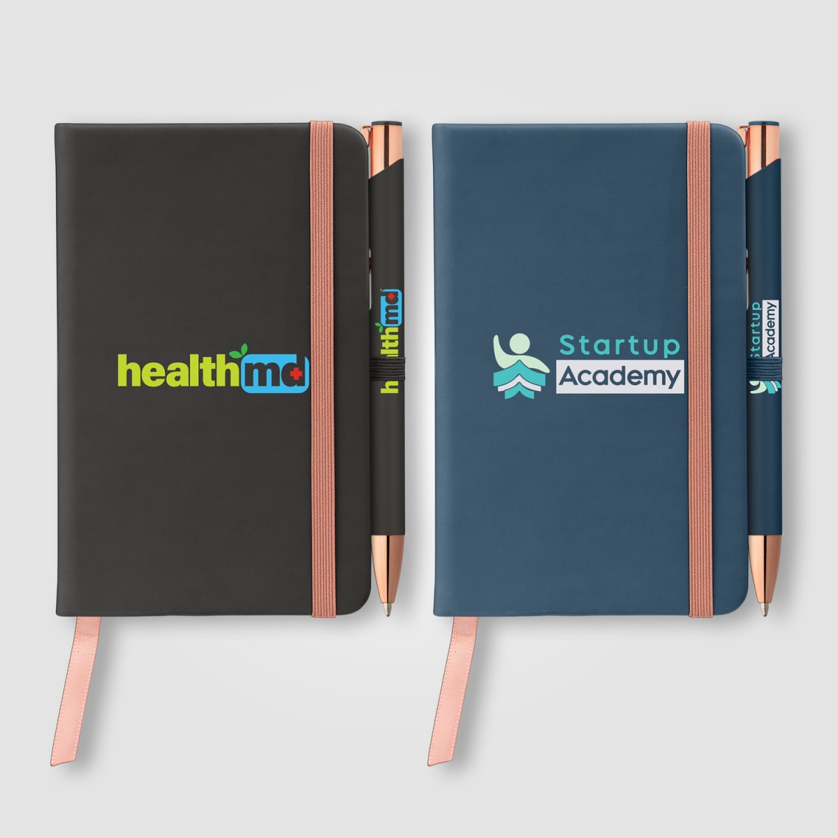 Branded Soft Touch Notebook and Pen Gift Set
