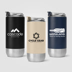 Branded Recycled Stainless Steel Tumbler with Flip Lid - 475ml