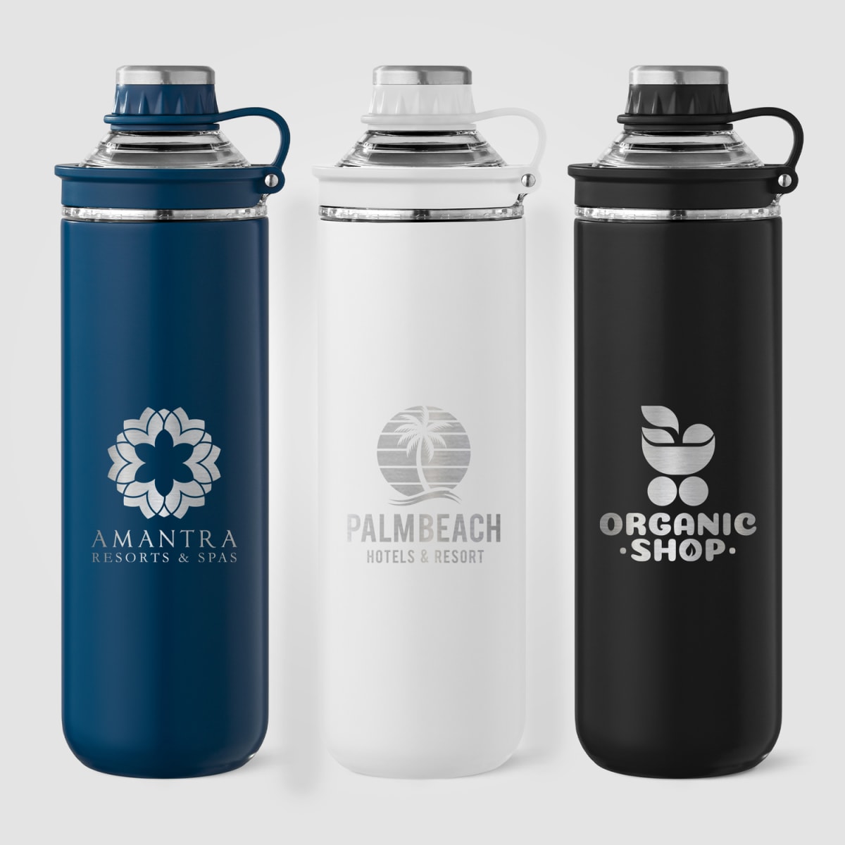 Branded Recycled Stainless Steel Vacuum Bottle - 680ml