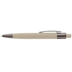 Branded Recycled Aluminium Pen with Oval Barrel in Dune
