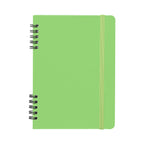Branded A5 Spiral Notebook with Recycled Leather Cover in Green