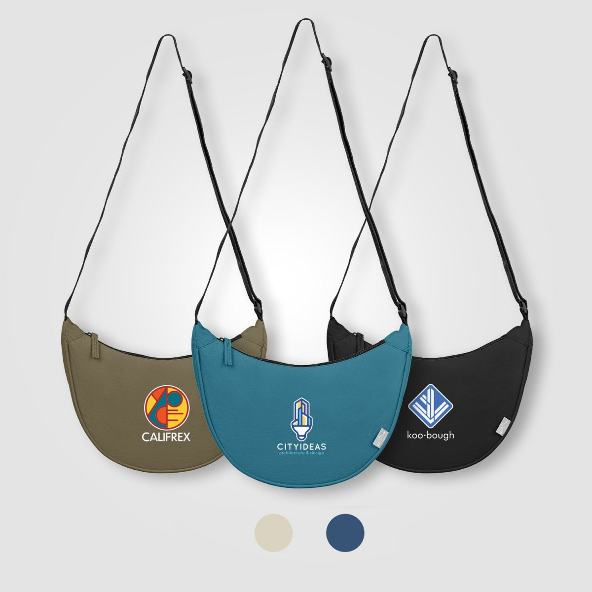 Branded Recycled Nylon Crossbody Shoulder Bag