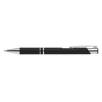 Branded Soft-Touch Aluminium Pen with Jumbo Refill in Black