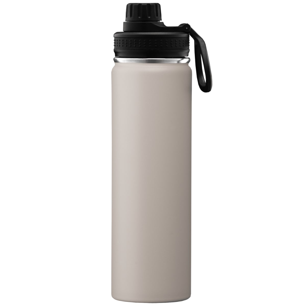 Branded Insulated Stainless Steel Bottle with Carry Handle 710ml in Dune