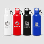 Branded Recycled Steel Water Bottle with Carabiner 750ml