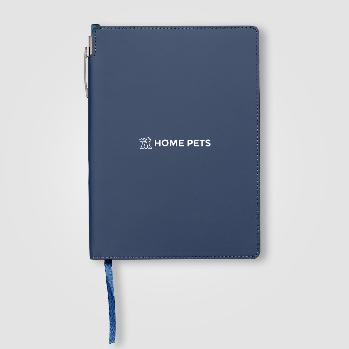 Branded A5 Recycled PU Notebook and Pen Set with Pen Loop