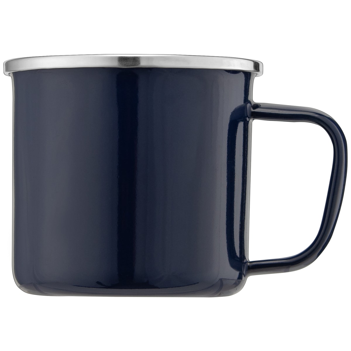 Branded Enamel Campfire Mug with Stainless Steel Rim