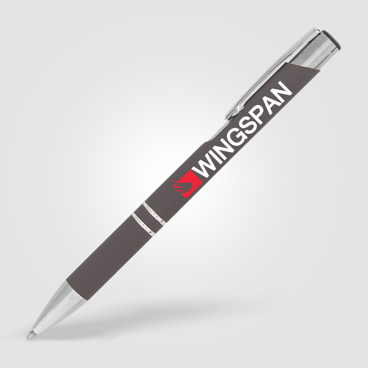Branded Soft-Touch Aluminium Pen with Jumbo Refill