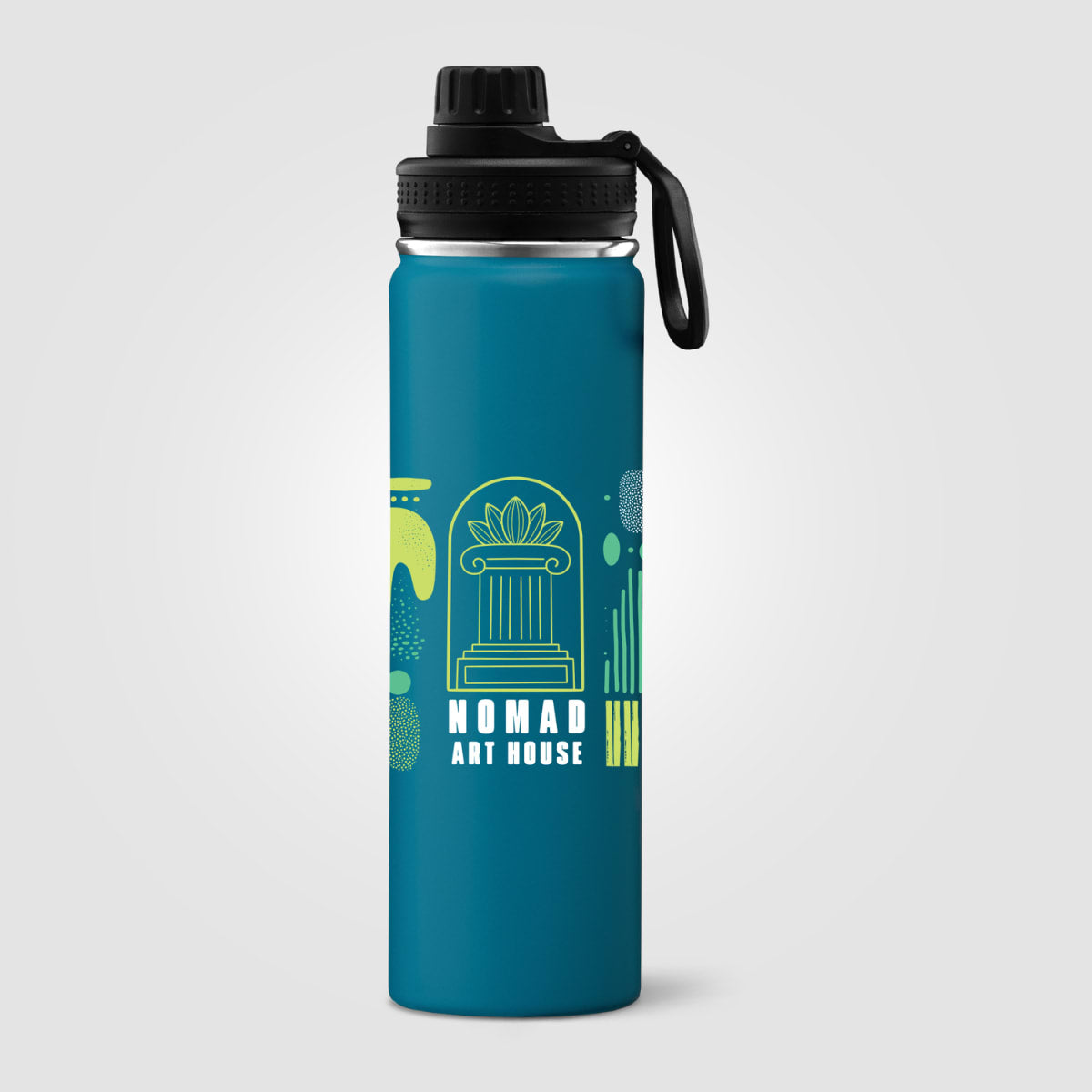 Branded Insulated Stainless Steel Bottle with Carry Handle 710ml
