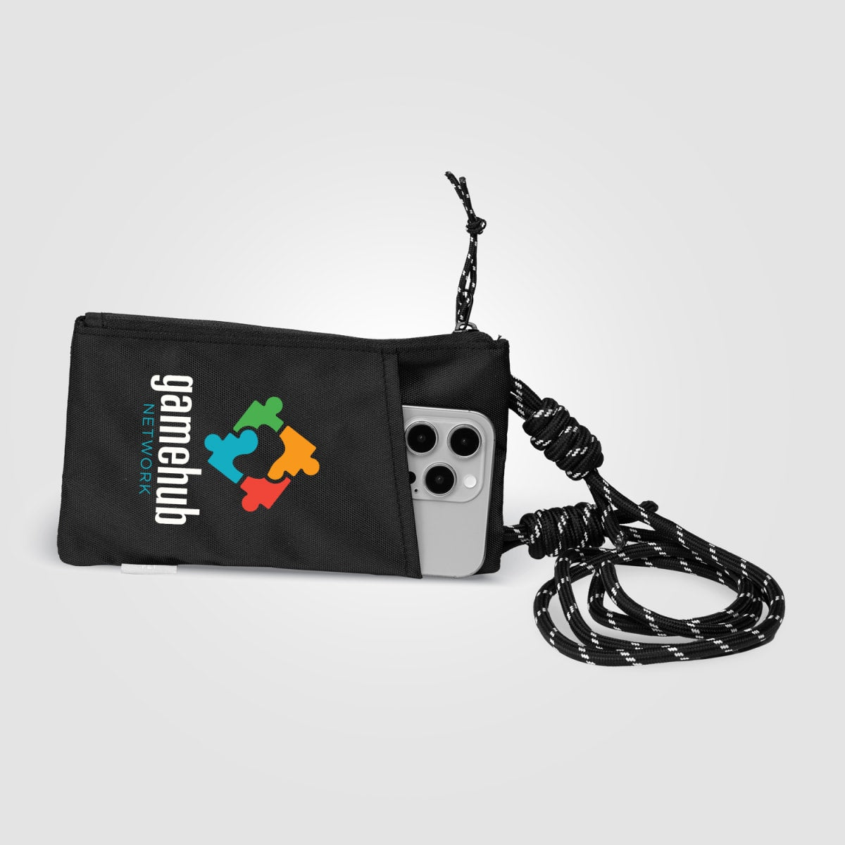 Branded rPET Multi-Pocket Crossbody Bag
