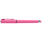 Branded Soft Touch Gel Pen with Matching Stylus in Pink