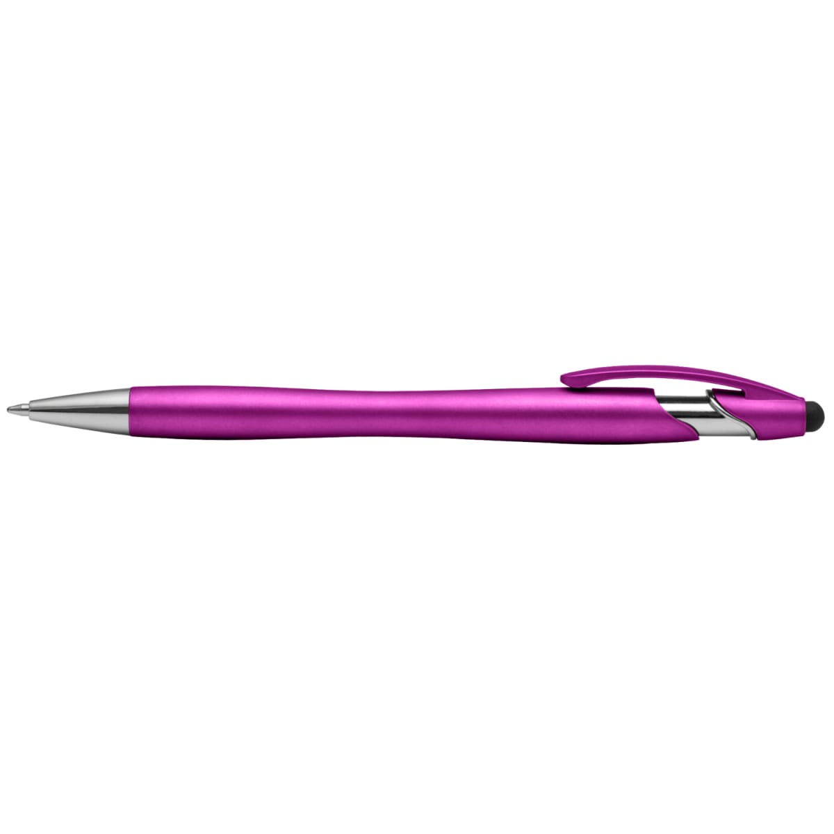 Branded Metallic Stylus Pen with Chrome Accents
