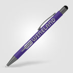 Branded Retractable Gunmetal Trim Stylus Pen