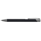 Branded Aluminium Pen with Gunmetal Trim in Black