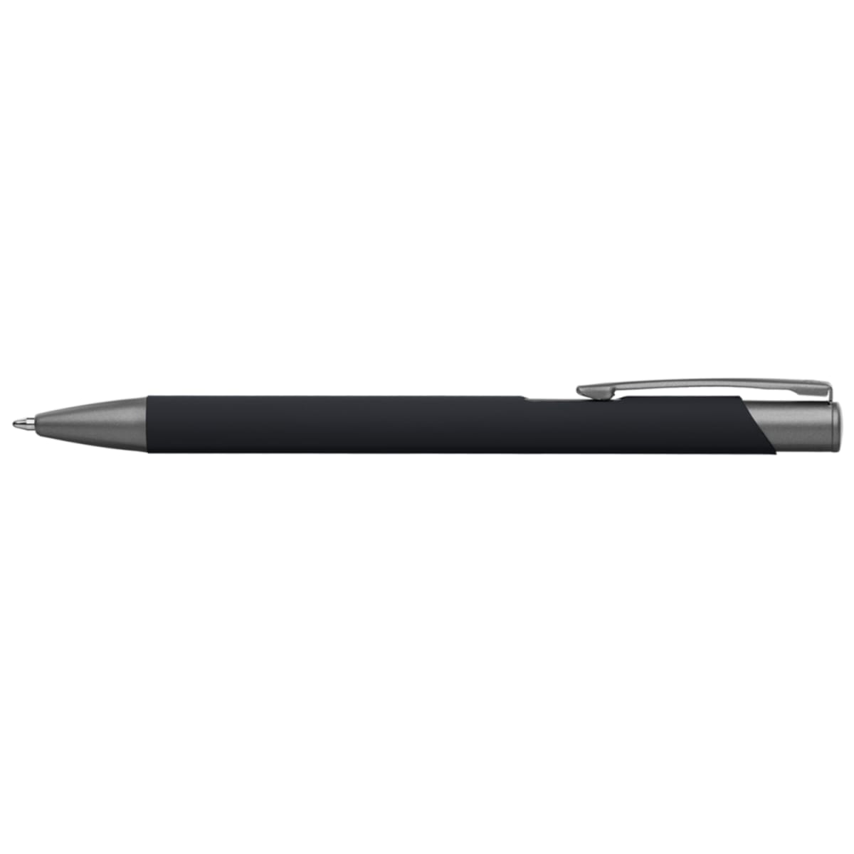 Branded Aluminium Pen with Gunmetal Trim in Black
